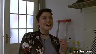 Sweet German amateur girls explore wild lesbian play