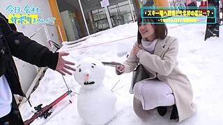 Snowy Day Turns Into Wild Boobs Play With Japanese Babe.