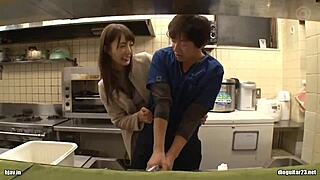 The shy Asian client revealed her small tits during the session