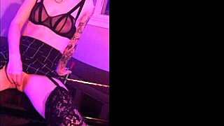 I-I train my skinny submissive slave with clit clips, mistress style.