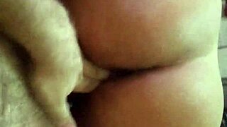 Hot bitch screams during double vaginal and anal penetration with fisting
