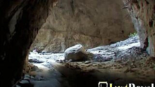 skinny babe takes rough anal pounding right at beach