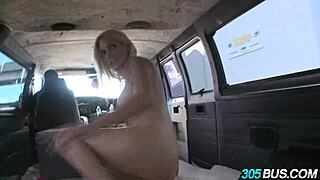 sexy blonde teen hops on bus trades blowjobs for cash public outdoor humiliation