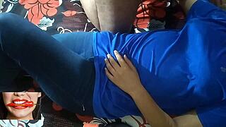 when i fuck my stepdaughter her cute shaved pussy grips me so tight outdoors pov