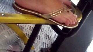 Perfect Little Feet Girl Rides Bus Part One