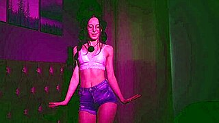 i feel so alive dancing curvy black brunette in pigtails at this fetish party