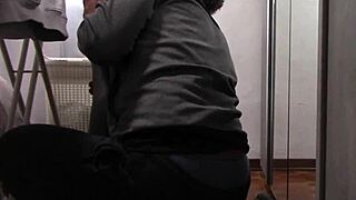 Milf in pantyhose and heels gets groped then fucked hard