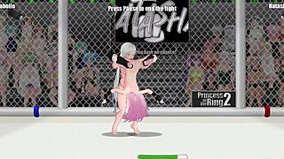 Princess ring 2 izabel vs natasha lesbian wrestling catfight turns wild?