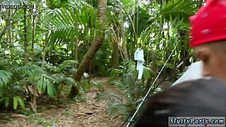 First-Time Cum Eating Orgy in Woods Feels Unforgettable
