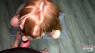 Babysitter Amber Stark's Juicy Pussy Takes Creampie in Lingerie