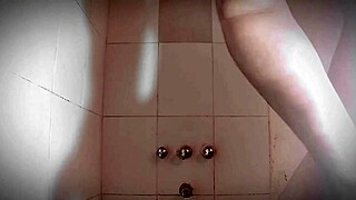 Sexy Caballero Jerks Monster Cock in Shower
