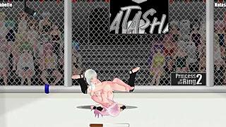 Princess ring 2 izabel vs natasha lesbian wrestling catfight turns wild?
