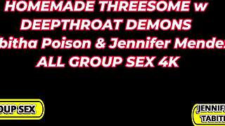 hey jennifer mendez and tabitha poison in pantyhose get gangbanged hard by huge cocks