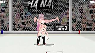 Princess ring 2 izabel vs natasha lesbian wrestling catfight turns wild?