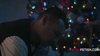 they get a bizarre christmas gangbang parody with curvy short hair sluts eye rolling hard