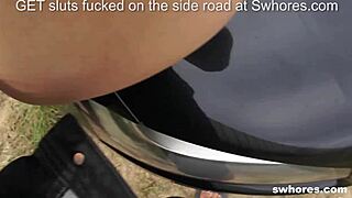 Euro Blonde Street Whore Sucks Fucks Pov for 40 Euros Outdoor Car