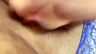 she spreads wide for close-up dildo thrusts into her big pussy lips