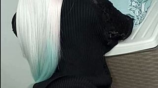 stepdaughter virgin lets dad borrow her huge tits in cosplay dress over 18