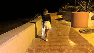 stranger spots my no-panties walk 😏🌊