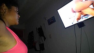 Cuckold watches my black friend videos
