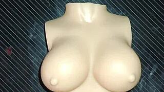 Homemade Fuck Doll On Desk Gets Close-Up Double Penetration Creampie With Gaping Tight Pussy And Handjob Finish On Tits