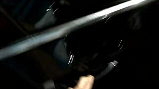 Cute 18+ babe gives monster cock car blowjob outdoors