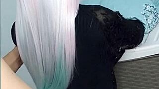 stepdaughter virgin lets dad borrow her huge tits in cosplay dress over 18