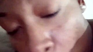 curvy ebony babe bareback rides huge black cock tight pussy creampie homemade