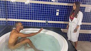 dream job fixing boss lady's tub easing her stress hard cock makes her cum full vid on red