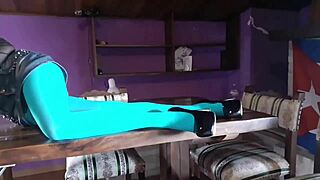 milf legs in pantyhose spread wide on desk begging for touch