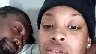 curvy ebony babe bareback rides huge black cock tight pussy creampie homemade