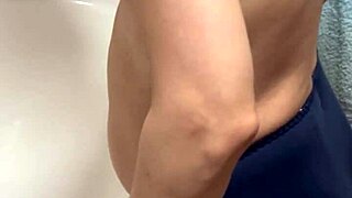 after bath i brushed teeth then licked my soft nipples till erect for sex... cute japanese wife with beautiful boobs