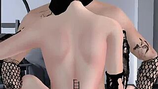 femboy moans loud while stroking big tits