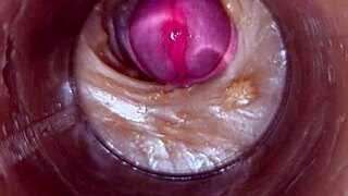 POV oiled pussy filled with precum cum creampie close-up 4k monster cock deep