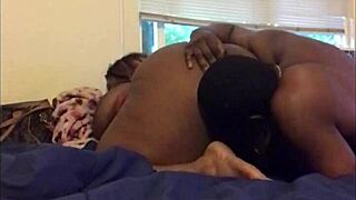 Eating Her Shaved Pussy from Behind Until Explosive Orgasm Hits