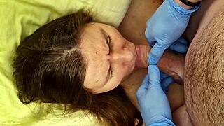girl next door's face massage ends with monster cock throat fucking deep