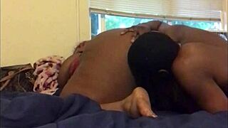 Eating Her Shaved Pussy from Behind Until Explosive Orgasm Hits