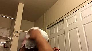 milf shaves head smooth bald at home for boyfriend's first time request