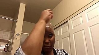 milf shaves head smooth bald at home for boyfriend's first time request