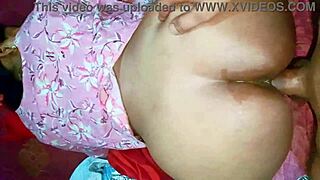 Indian bhabhi moans loud as huge cock pounds her fat ass and pussy rough