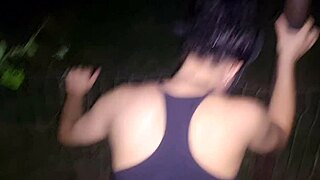 night run turns into wild park sex with flashing tits and ass 😈🌳💦