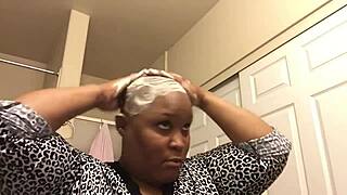 milf shaves head smooth bald at home for boyfriend's first time request