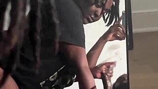 whoa double the deepthroat fun with these ebony bbw mirrorsluts