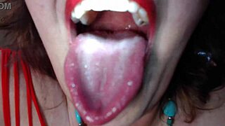 i'm this tall curvy mature with giantess fantasy shoving tiny guy in my big tits and lipstick mouth uh wait