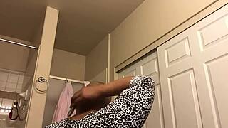 milf shaves head smooth bald at home for boyfriend's first time request