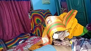 newlywed desi wife blows hubby then takes doggystyle pounding on wedding night hardcore