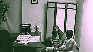 Spy Cam Black Couple Office Fuck Fest