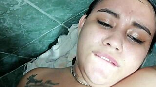 yo i fuck my horny stepmom in the shower while house empty doggystyle