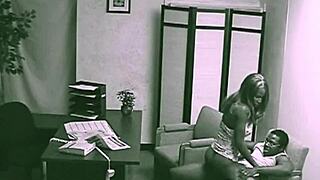 Spy Cam Black Couple Office Fuck Fest