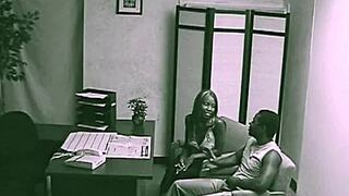 Spy Cam Black Couple Office Fuck Fest